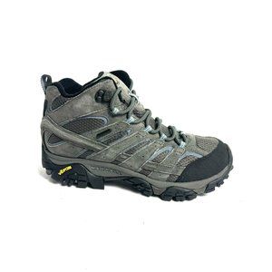Merrell Womens Moab 2 Mid Waterproof Boot Gray Size 10.5 M